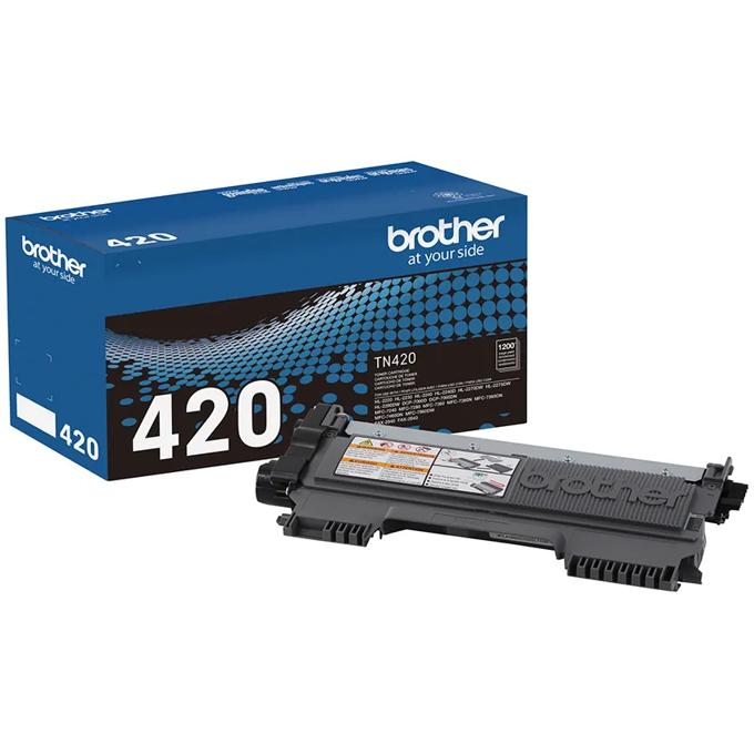 Brother Genuine TN420 Standard-yield Black Toner Cartridge, , large