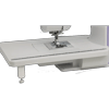 Brother sewing machine with wide extension table and built-in measurement guide