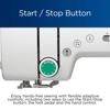 Brother sewing machine start/stop button with stitch selector dial and control buttons