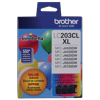 Brother LC203CL XL high-yield color ink cartridge 3-pack for all-in-one printers