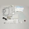 Brother embroidery machine accessory kit with hoops, tools, and operation manual