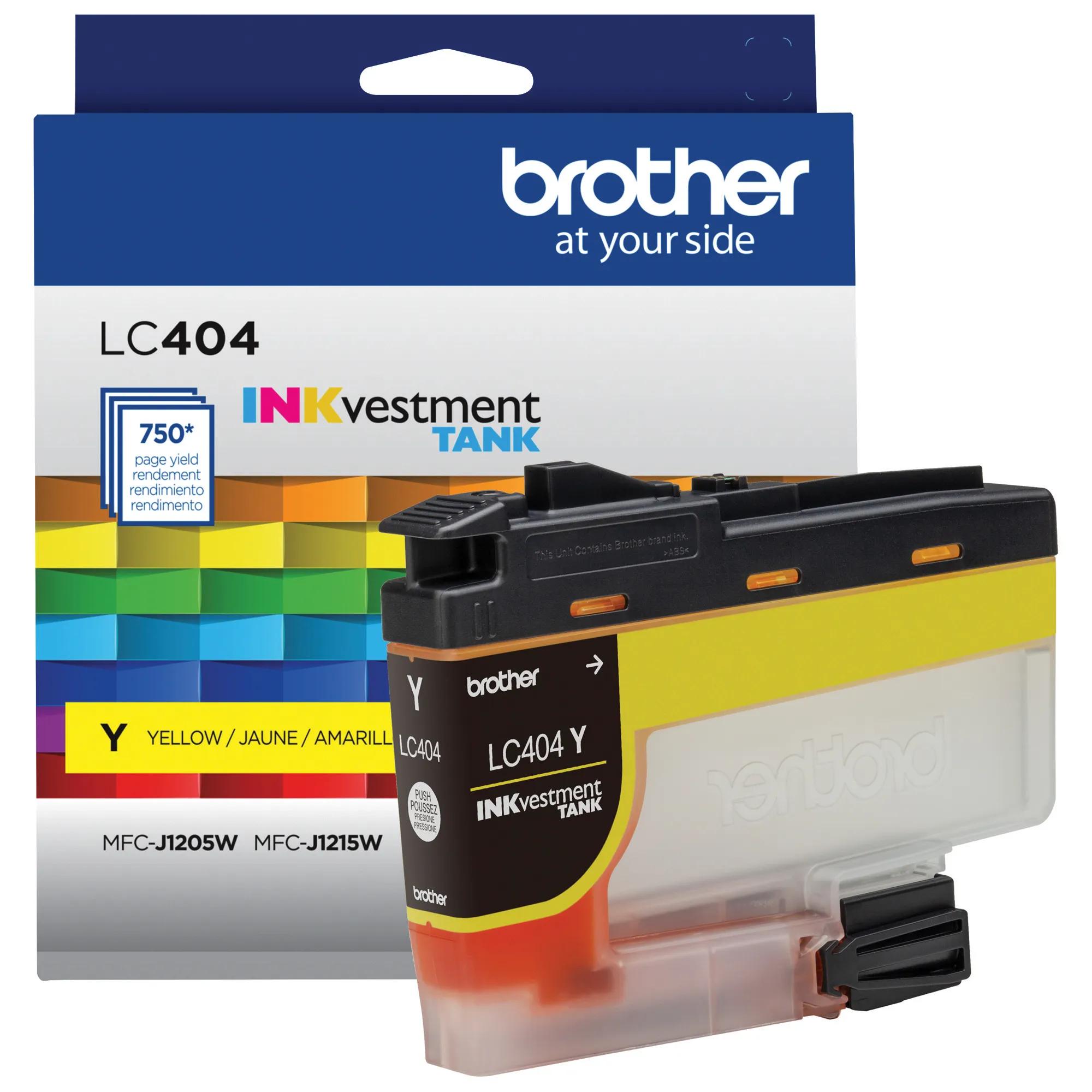 Brother Genuine LC404YS INKvestment Standard-yield Yellow Ink Cartridge, , medium