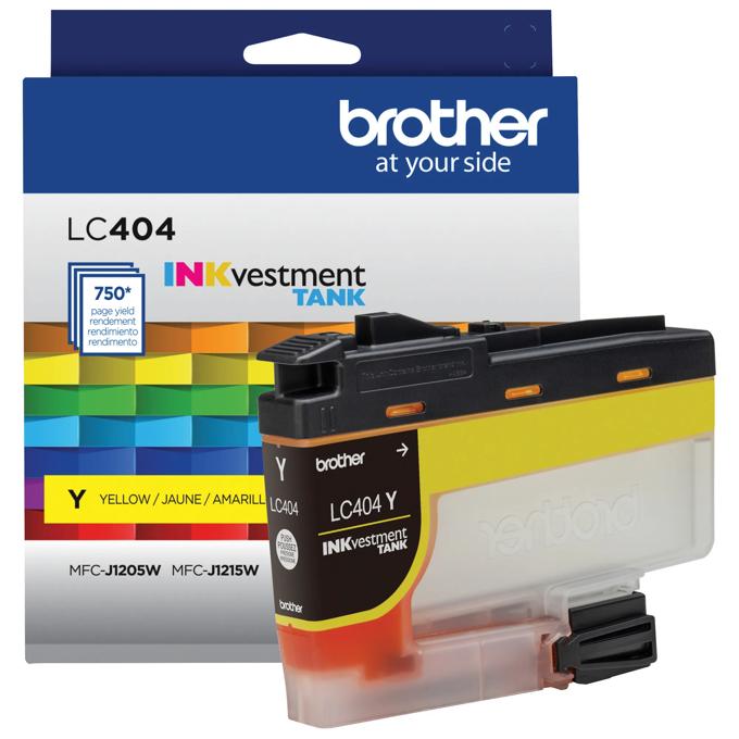 Brother Genuine LC404YS INKvestment Standard-yield Yellow Ink Cartridge, , large
