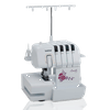Overlock Brother 1534D con capacidad de cuatro hilos y diseño floral sobre fondo blanco