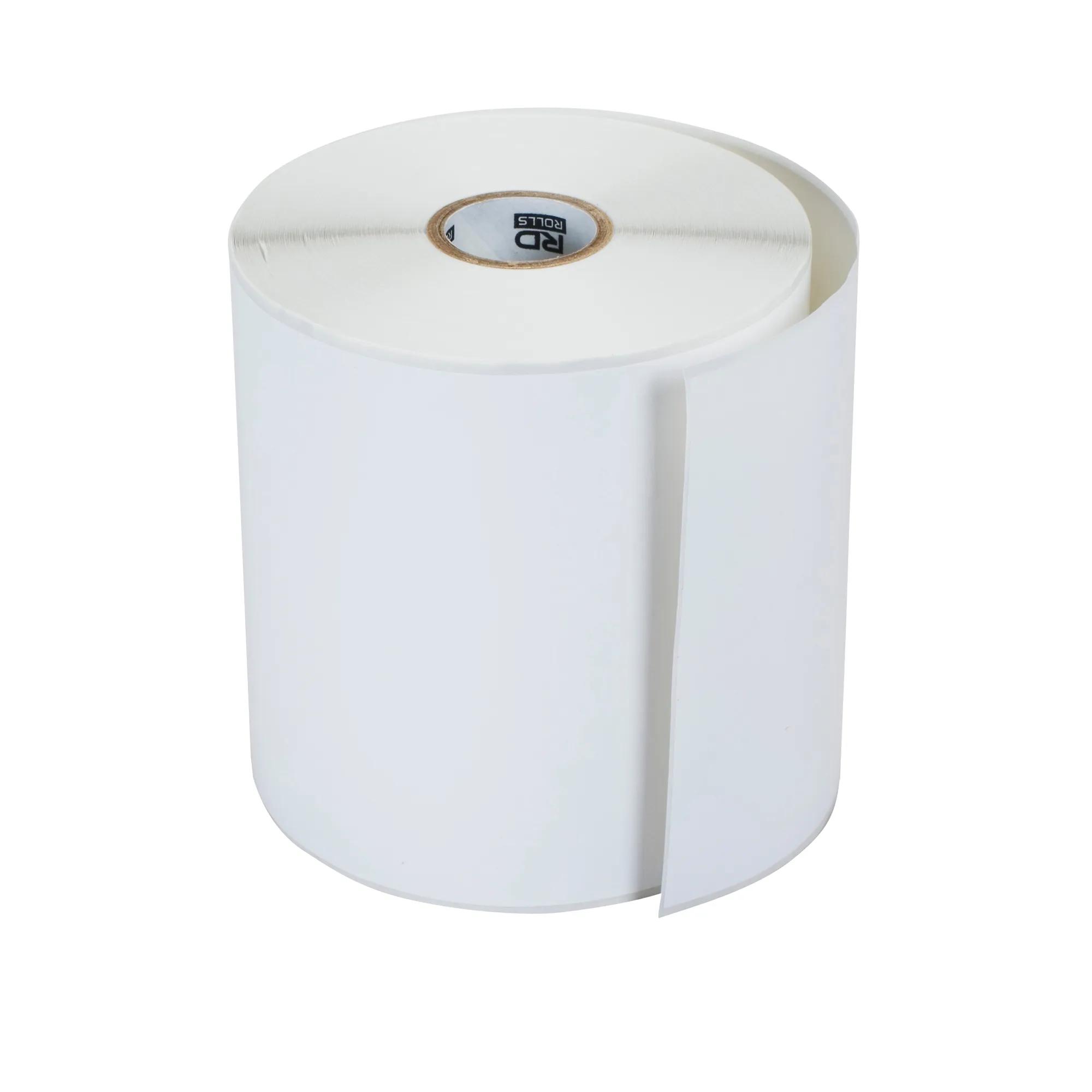 Brother white thermal receipt paper roll on cardboard core