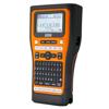 Brother P-touch EDGE label maker with QWERTY keyboard displaying patch panel cable labels