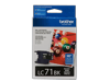 Brother LC71BK black ink cartridge box with 300-page yield for all-in-one printers