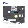 Brother P-touch TZe tape cartridge, 6mm laminated clear with black text, labeled for organization