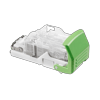 Brother SR100 staple refill cartridge with transparent housing and green cap