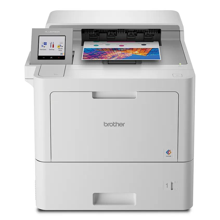 Brother HL-L9470CDN color laser printer with touchscreen printing vibrant document