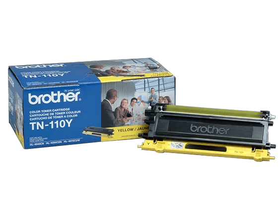 Brother Genuine TN110Y Yellow Toner Cartridge, Yellow, medium