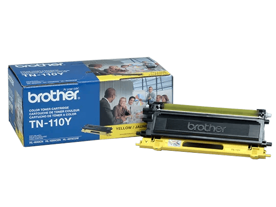 Brother Genuine TN110Y Yellow Toner Cartridge, Yellow, large