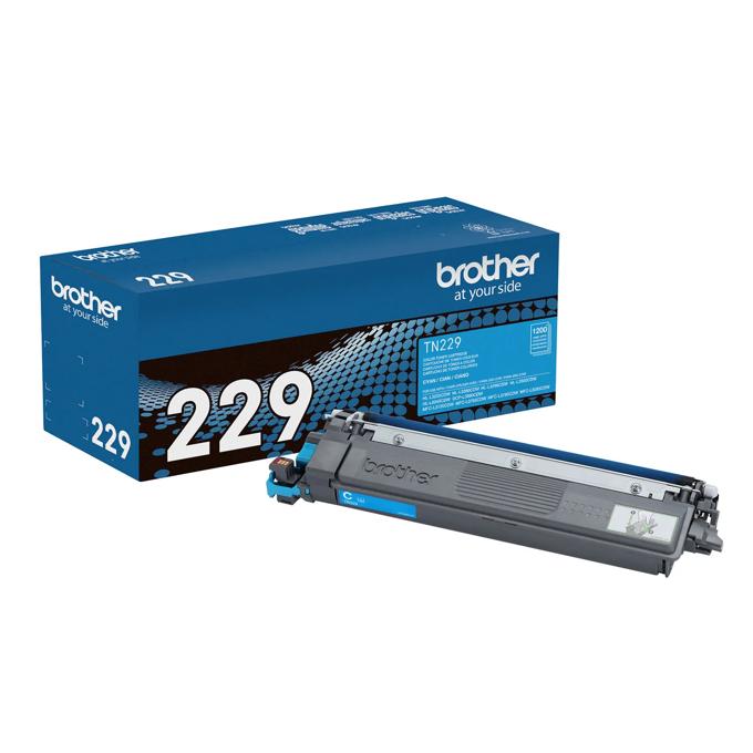 Brother Genuine TN229C Standard Yield Cyan Toner Cartridge, Cyan, large