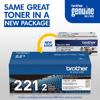 Brother Genuine TN-221 black toner 2-pack in new packaging design