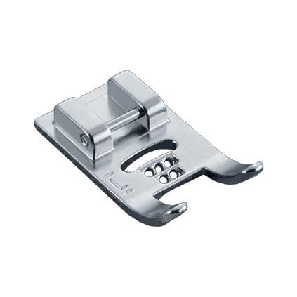 Brother sewing machine presser foot with dual feed guides for precise fabric control