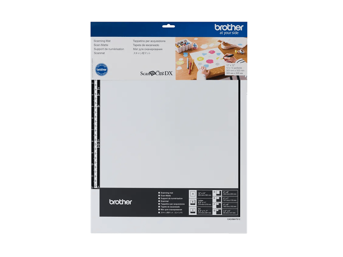Brother ScanNCut DX scanning mat in package with measurement grid for precise cutting