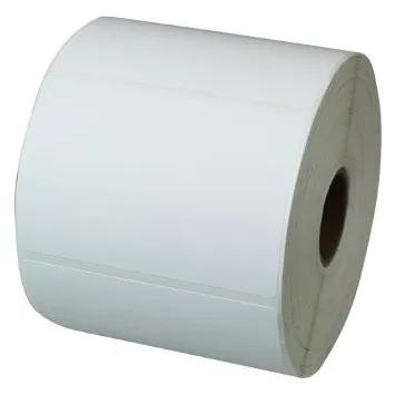 Brother white die-cut label roll with perforated sections on cardboard core