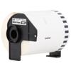 Brother DK-2243 continuous white paper tape roll with black cartridge holder