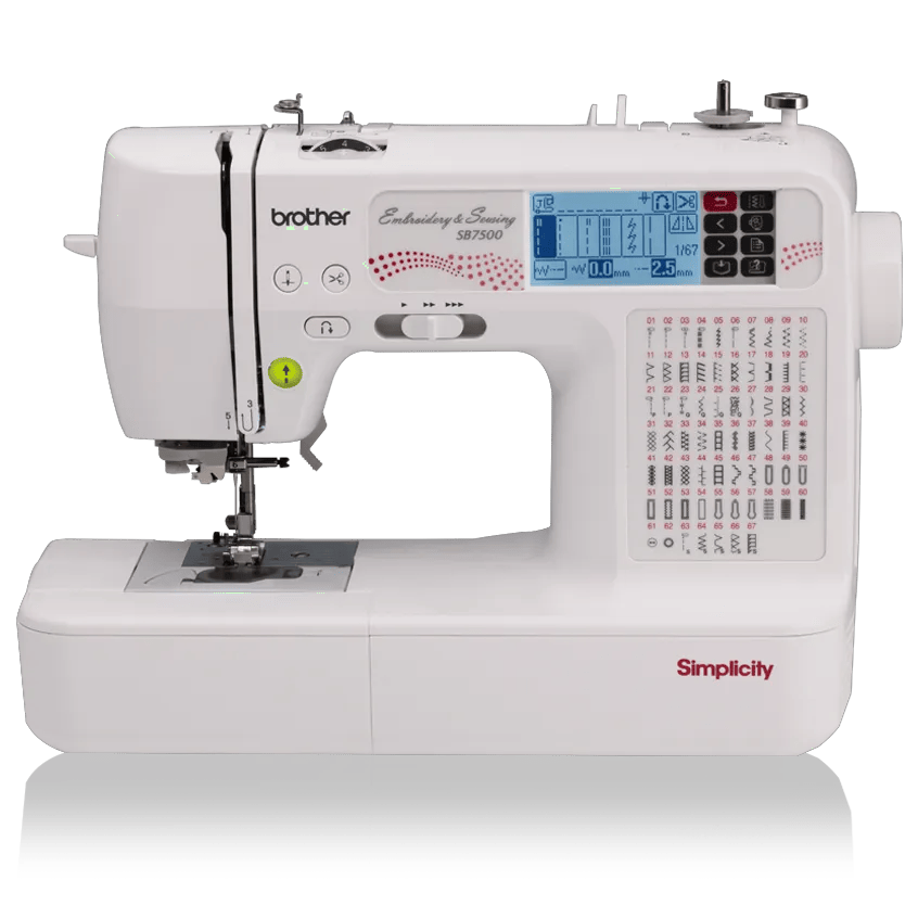 Brother SB7500 embroidery and sewing machine with LCD screen and built-in stitches