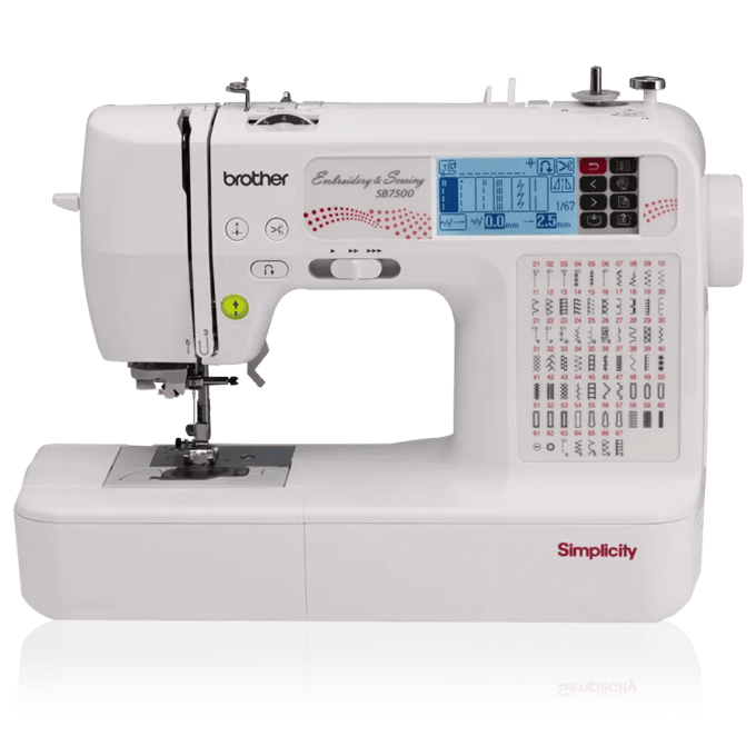 Brother SB7500 embroidery and sewing machine with LCD screen and built-in stitches