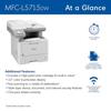 Brother MFC-L5715DW monochrome laser all-in-one printer with wireless and touchscreen display