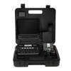 Brother P-touch label maker with QWERTY keyboard and tape cartridge in hard carrying case