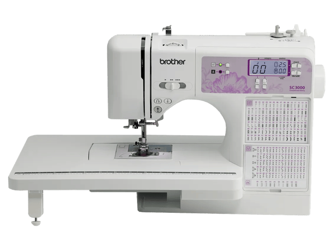 Brother SC3000 sewing machine with digital display and built-in stitch patterns