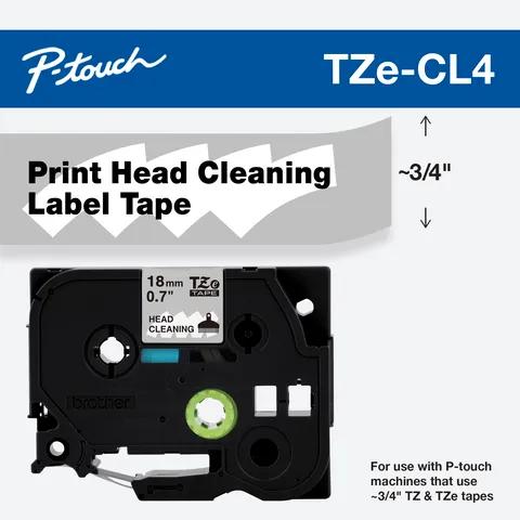 Brother TZe-CL4 print head cleaning label tape cartridge for P-touch labelers