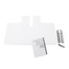 Brother printer wall-mount kit with white brackets, screws, and installation guide