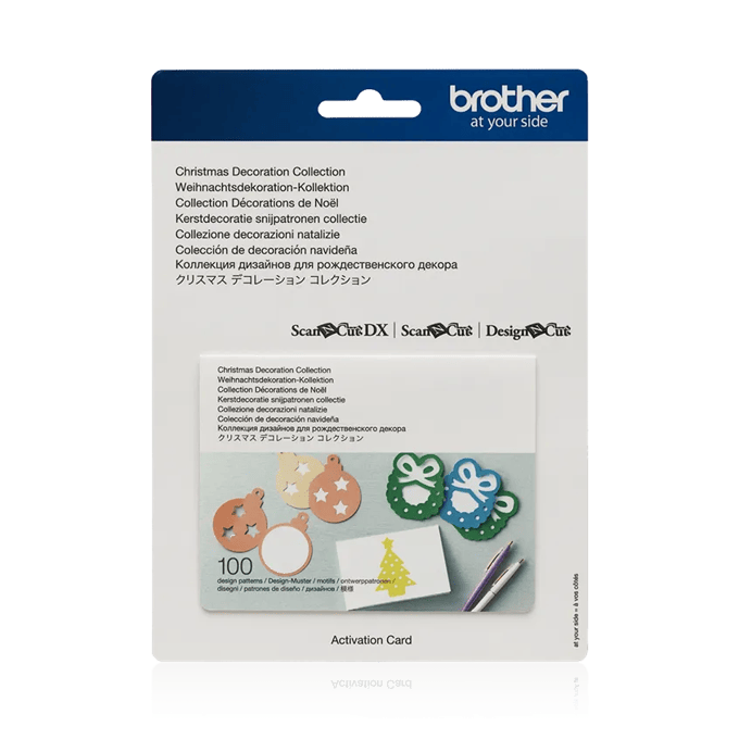 Brother Christmas decoration design collection activation card with 100 festive patterns