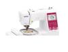 Brother PE545 embroidery machine with touchscreen and floral hoop design