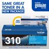 Brother Genuine TN310C Standard-yield Cyan Toner Cartridge, , small