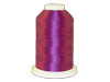 Brother embroidery thread spool in vibrant purple with white cap on transparent background