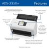 Brother ADS-3350W wireless desktop scanner with touchscreen and auto document feeder