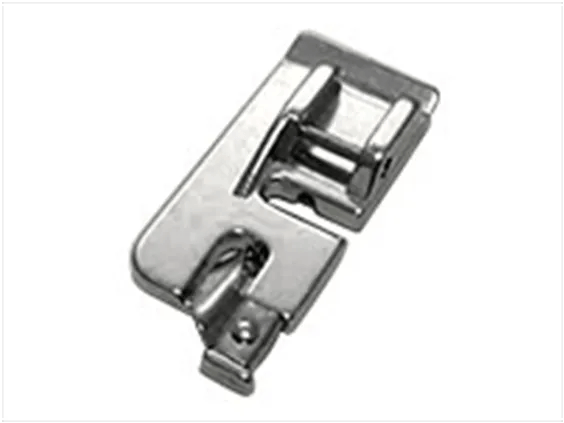 Brother sewing machine presser foot attachment with metal finish
