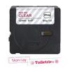 Brother Btag-132 labeling tape cartridge with clear background and red ink, 12mm width