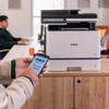 Brother MFC-L8930CDW color laser all-in-one printer with mobile printing in modern office
