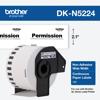 Brother DK-N5224 non-adhesive continuous paper label roll, 2.1 inches wide, 100 feet long