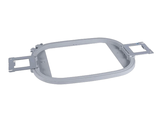 Brother embroidery hoop frame with clamp attachments for fabric positioning