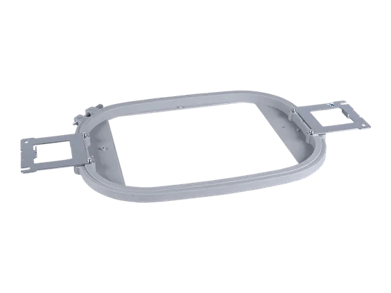 Brother embroidery hoop frame with clamp attachments for fabric positioning