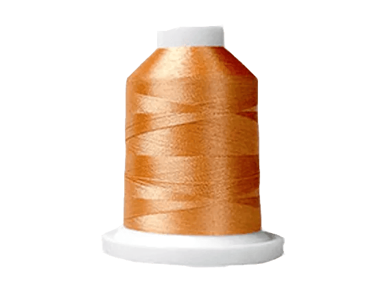 Brother ETP132S orange embroidery thread spool on white cone