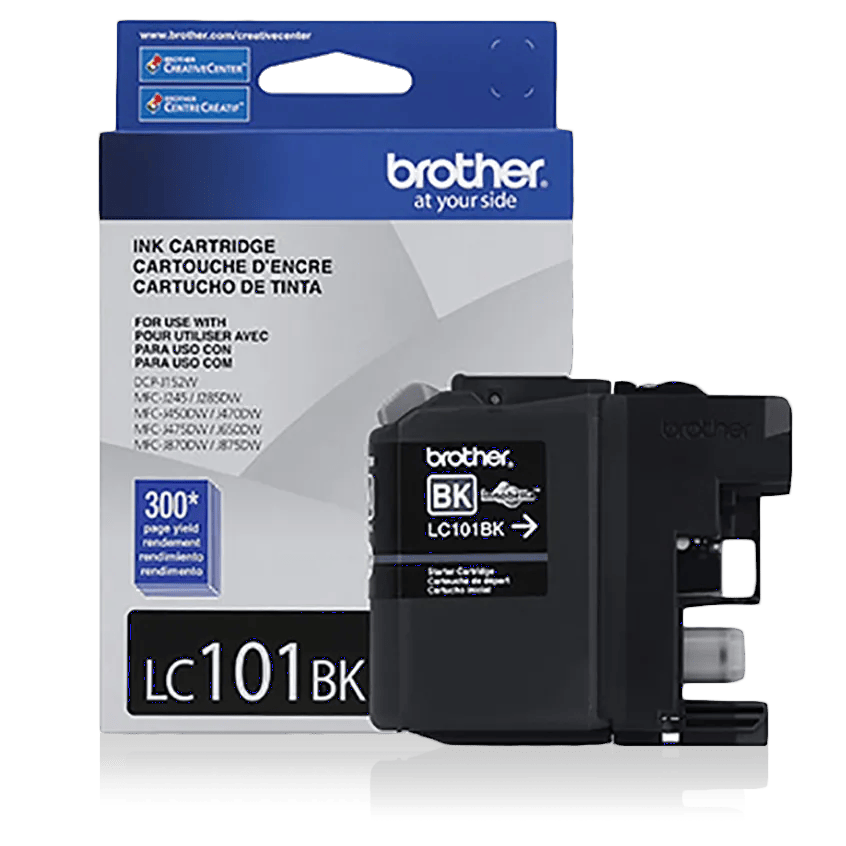 Brother Genuine LC101BK Standard-yield Black Ink Cartridge, , medium