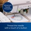 Brother sewing machine with advanced needle threading feature and floral embroidery design