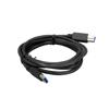 Black USB 3.0 cable with Type-A and Type-B connectors for printer connectivity