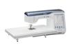 Brother Celeste sewing machine with touchscreen and extension table on white background