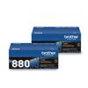 Brother TN880 high-yield toner cartridge 2-pack with 12,000-page capacity