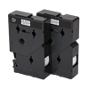 Brother 12mm black on white laminated label tape cartridges for P-touch labelers