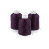 Brother embroidery thread spools in midnight grape purple on white bases