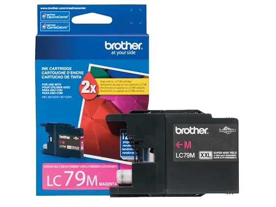 Brother LC79M super high-yield magenta ink cartridge with packaging