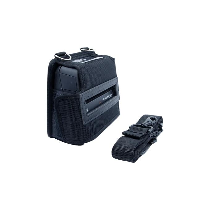 Brother RuggedJet mobile printer in protective carrying case with shoulder strap